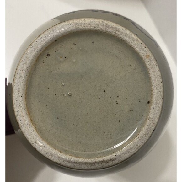 Vintage Cobalt Blue Gray Porcelain Ginger Jar Lid Phoenix Pattern 8" High - Picture 10 of 10